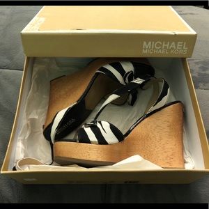 MICHAEL Michael Kors Zebra Selma Wedge Shoe